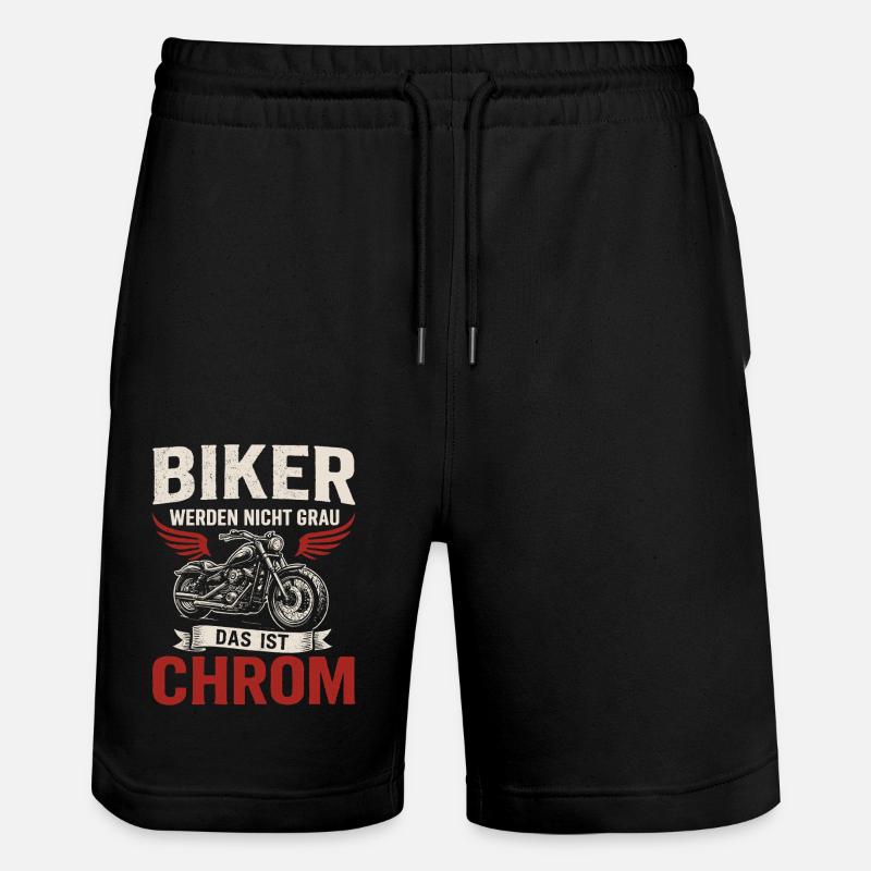 Biker Spruch – Das ist Chrom - Stanley/Stella Unisex Bio Joggingshorts Trainer  - Schwarz