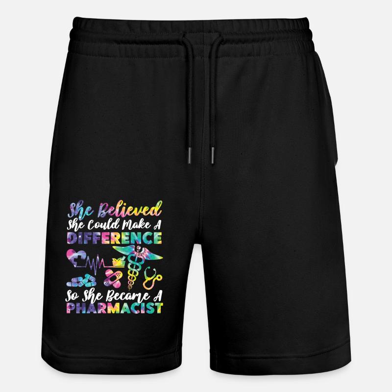 Pharmacy Tech Technician - Stanley/Stella Trainer Unisex Organic Jogging Shorts - black