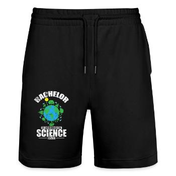 Baccalauréat en sciences de l’environnement Protection de l’environnement - Short de jogging bio TRAINER Stanley/Stella unisexe - noir - Devant - Nik (191cm) & Marisol (170cm)