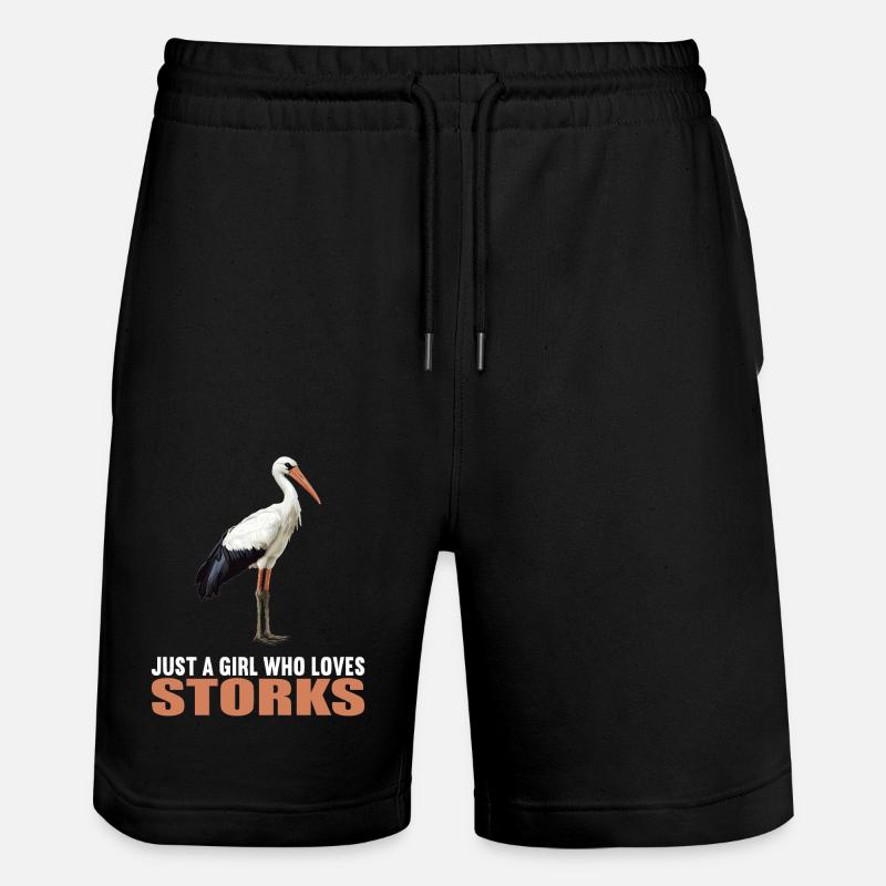Storks Stork - Stanley/Stella Trainer Unisex Organic Jogging Shorts - black