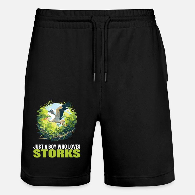Storks Stork - Stanley/Stella Trainer Unisex Organic Jogging Shorts - black