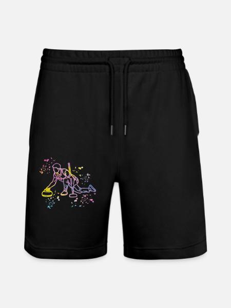 Curler Winter Sports Curling - Stanley/Stella Trainer Unisex Organic Jogging Shorts - black