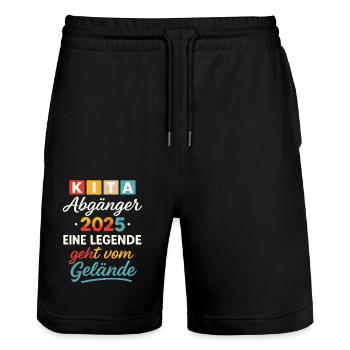 Daycare Graduates 2025 Legend - Stanley/Stella Trainer Unisex Organic Jogging Shorts - black - Front - Nik (191cm) & Marisol (170cm)