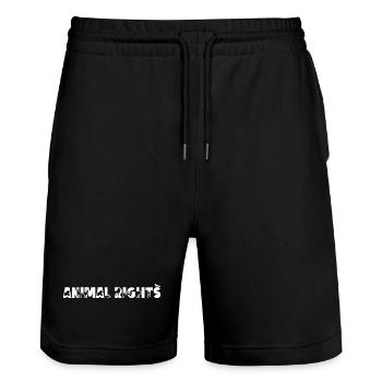 Police drôle de droits des animaux - Short de jogging bio TRAINER Stanley/Stella unisexe - noir - Devant - Nik (191cm) & Marisol (170cm)