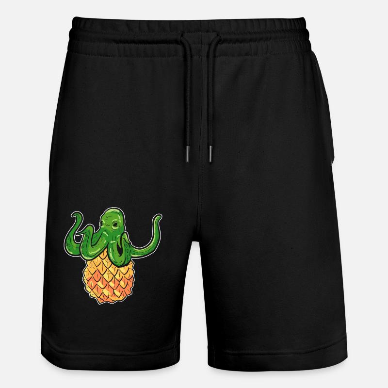 Ananas - Stanley/Stella Unisex Bio Joggingshorts Trainer  - Schwarz