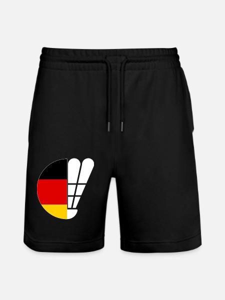 Badminton German Flag Badminton - Stanley/Stella Trainer Unisex Organic Jogging Shorts - black