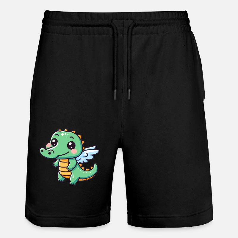 Ailes d’ange crocodile mignon - Short de jogging bio TRAINER Stanley/Stella unisexe - noir