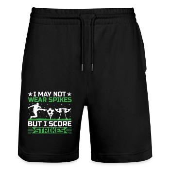Footgolf Player Foot Golf Playing Footgolfers Foot - Stanley/Stella Trainer Unisex Organic Jogging Shorts - black - Front - Nik (191cm) & Marisol (170cm)