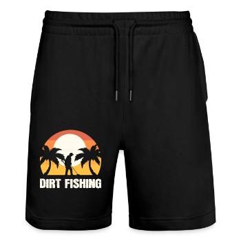 Metalldetektor - Stanley/Stella Unisex Bio Joggingshorts Trainer  - Schwarz - Vorne - Nik (191cm) & Marisol (170cm)