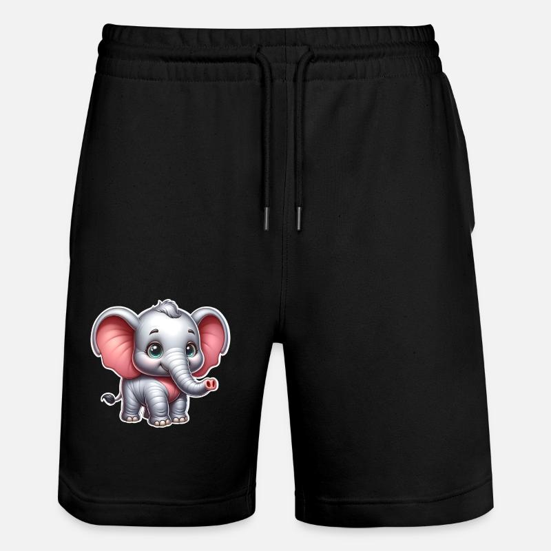 Éléphant - Short de jogging bio TRAINER Stanley/Stella unisexe - noir