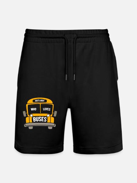 School Bus Driver School Bus - Stanley/Stella Trainer Unisex Organic Jogging Shorts - black