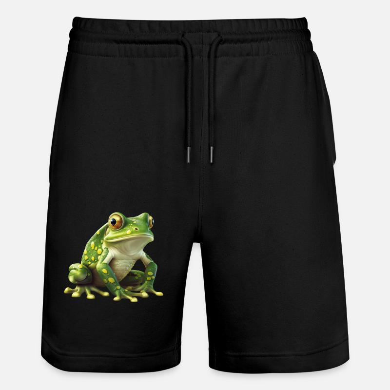 Green Frog - Design naturel - Short de jogging bio TRAINER Stanley/Stella unisexe - noir