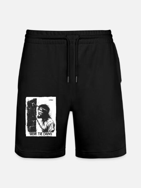 Suffering man, break the chains - Stanley/Stella Trainer Unisex Organic Jogging Shorts - black