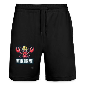 Ouvrier du bâtiment Hummer, travaille pour moi - Short de jogging bio TRAINER Stanley/Stella unisexe - noir - Devant - Nik (191cm) & Marisol (170cm)