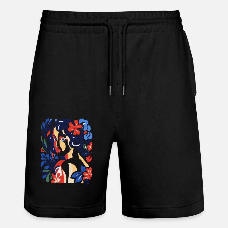 Beauté intemporelle et fleurs - Short de jogging bio TRAINER Stanley/Stella unisexe - noir