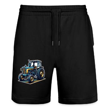 Tractor - Stanley/Stella Trainer Unisex Organic Jogging Shorts - black - Front - Nik (191cm) & Marisol (170cm)