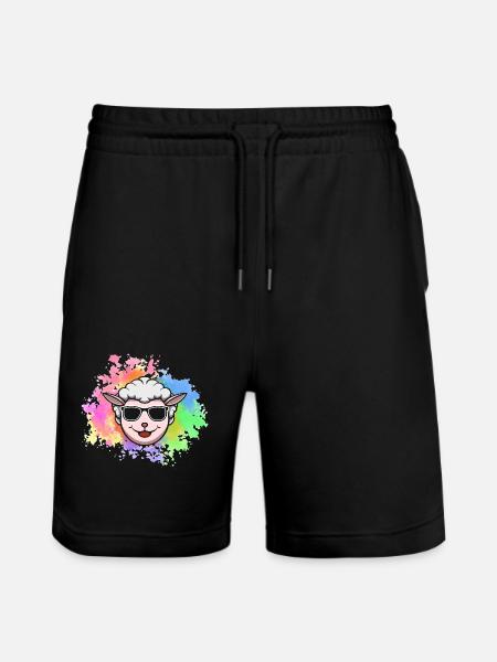 Shepherd Sheep - Stanley/Stella Trainer Unisex Organic Jogging Shorts - black