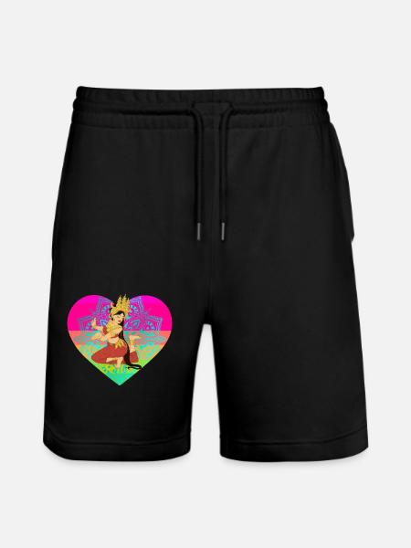 Dancer Asia India Thailand Heart Holiday - Stanley/Stella Trainer Unisex Organic Jogging Shorts - black