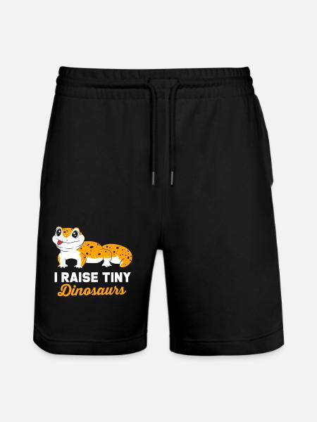 Leopard Gecko - Stanley/Stella Trainer Unisex Organic Jogging Shorts - black