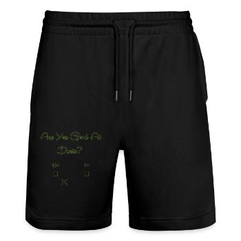 Dart Dartboard Dartpfeil - Stanley/Stella Trainer Unisex Organic Jogging Shorts - black - Front - Nik (191cm) & Marisol (170cm)