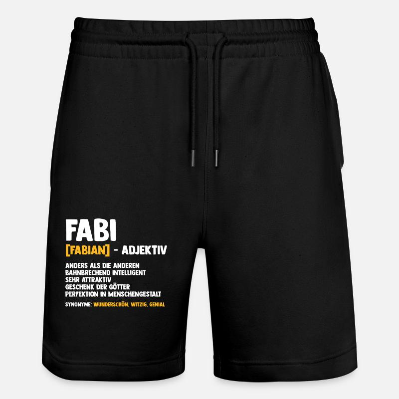 Fabian - Stanley/Stella Unisex Bio Joggingshorts Trainer  - Schwarz