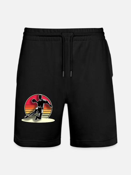 Handball Handballer - Stanley/Stella Unisex Bio Joggingshorts Trainer  - Schwarz