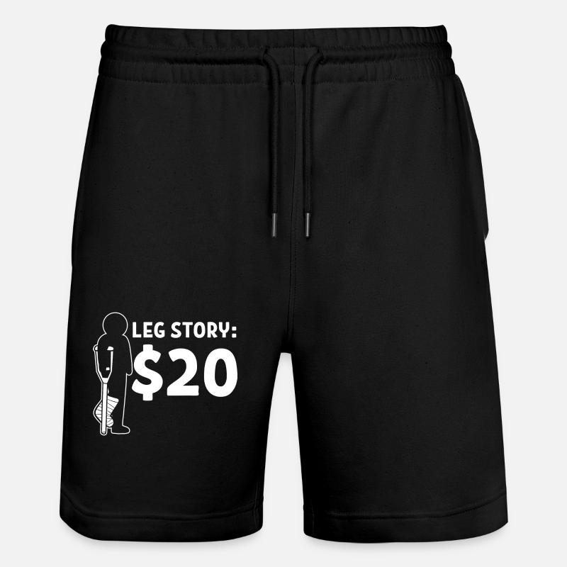 Gebrochenes Bein - Stanley/Stella Unisex Bio Joggingshorts Trainer  - Schwarz