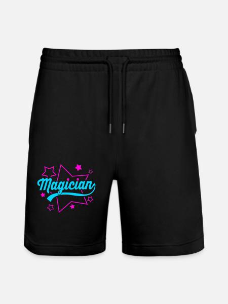 Zauberer - Stanley/Stella Unisex Bio Joggingshorts Trainer - Schwarz