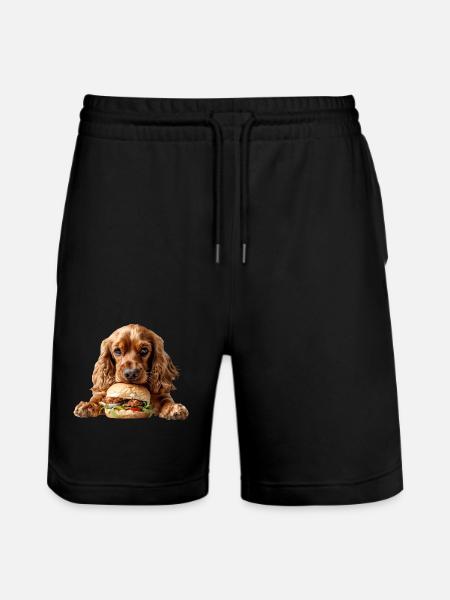 Cocker Spaniel - Stanley/Stella Unisex Bio Joggingshorts Trainer  - Schwarz