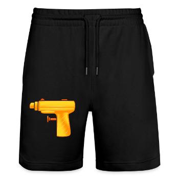 Wasserpistole - Stanley/Stella Unisex Bio Joggingshorts Trainer  - Schwarz - Vorne - Nik (191cm) & Marisol (170cm)