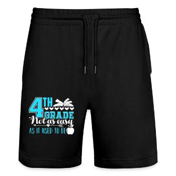 4th Grade Teacher Not As Easy As It Used To Be - Stanley/Stella Trainer Unisex Organic Jogging Shorts - black - Front - Nik (191cm) & Marisol (170cm)