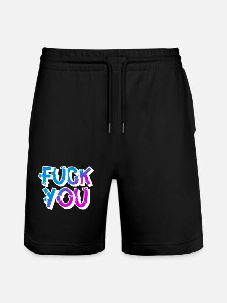 Fuck you - Stanley/Stella Trainer Unisex Organic Jogging Shorts - black
