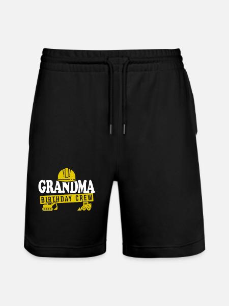 Grandma Birthday Crew - Stanley/Stella Trainer Unisex Organic Jogging Shorts - black