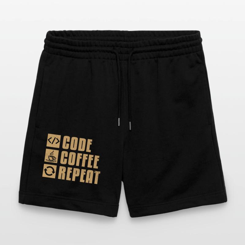 Coffee Coding Programmer Coder Developer Nerd Coff Stanley/Stella Trainer Unisex Organic Jogging Shorts