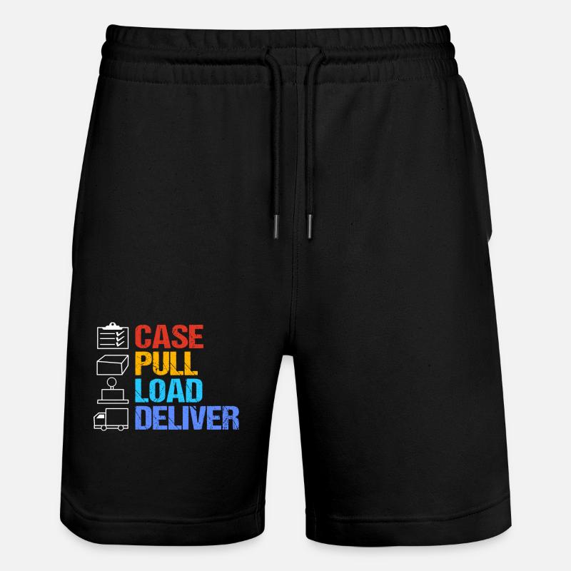 Postbote - Stanley/Stella Unisex Bio Joggingshorts Trainer  - Schwarz