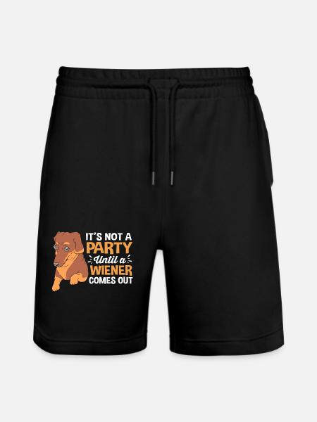 Dachshund - Stanley/Stella Trainer Unisex Organic Jogging Shorts - black