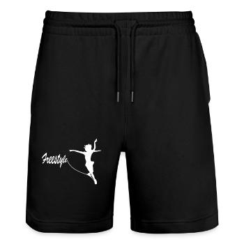 Freestyle Figure Skating - Stanley/Stella Trainer Unisex Organic Jogging Shorts - black - Front - Nik (191cm) & Marisol (170cm)