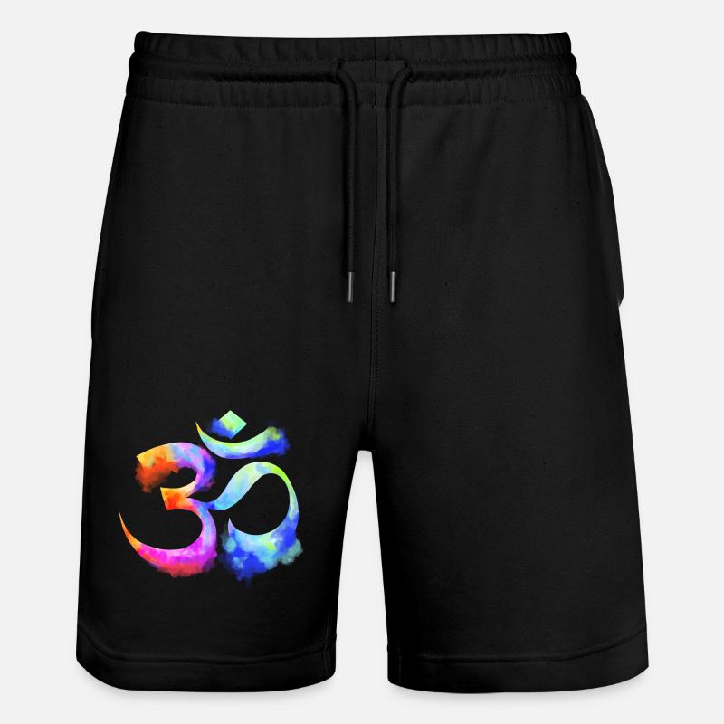 Om arcenciel aquarelle - Short de jogging bio TRAINER Stanley/Stella unisexe - noir