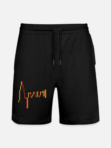 Spain Stock Exchange Red Yellow - Stanley/Stella Trainer Unisex Organic Jogging Shorts - black
