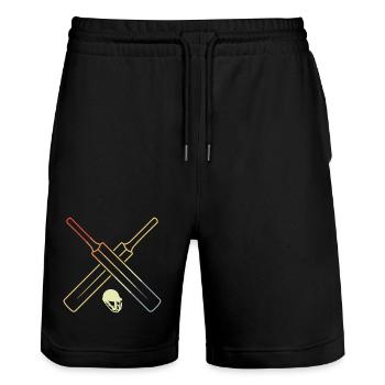 Vintage Cricket Equipment - Stanley/Stella Unisex Bio Joggingshorts Trainer  - Schwarz - Vorne - Nik (191cm) & Marisol (170cm)