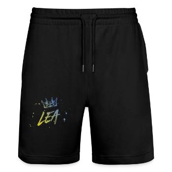 Leah - Stanley/Stella Trainer Unisex Organic Jogging Shorts - black - Front - Nik (191cm) & Marisol (170cm)