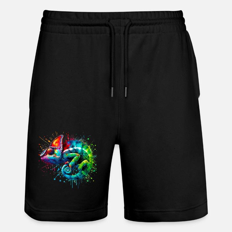 Chamäleon - Stanley/Stella Unisex Bio Joggingshorts Trainer  - Schwarz