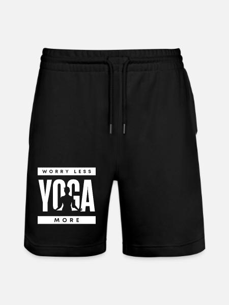 Funny Yoga Quote - Stanley/Stella Trainer Unisex Organic Jogging Shorts - black