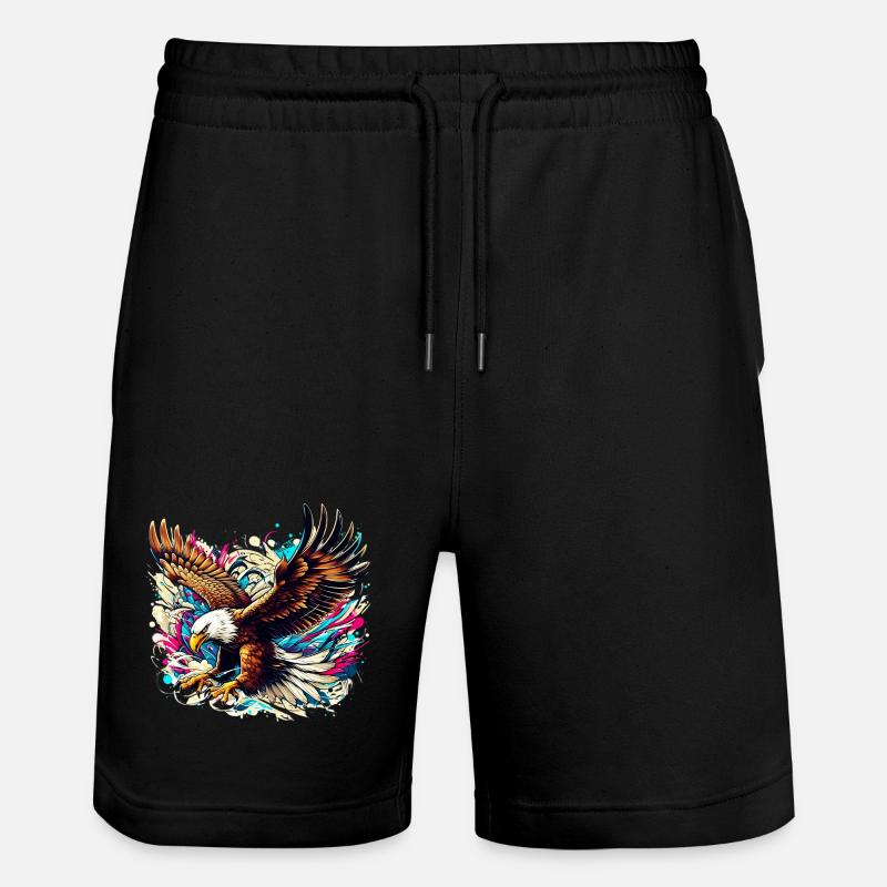 Adler - Stanley/Stella Unisex Bio Joggingshorts Trainer  - Schwarz