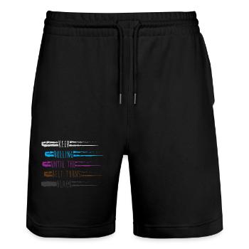 Jiu Jitsu Self Defense - Stanley/Stella Trainer Unisex Organic Jogging Shorts - black - Front - Nik (191cm) & Marisol (170cm)