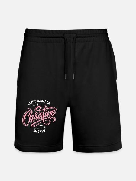 Let Christine do that - name day - Stanley/Stella Trainer Unisex Organic Jogging Shorts - black
