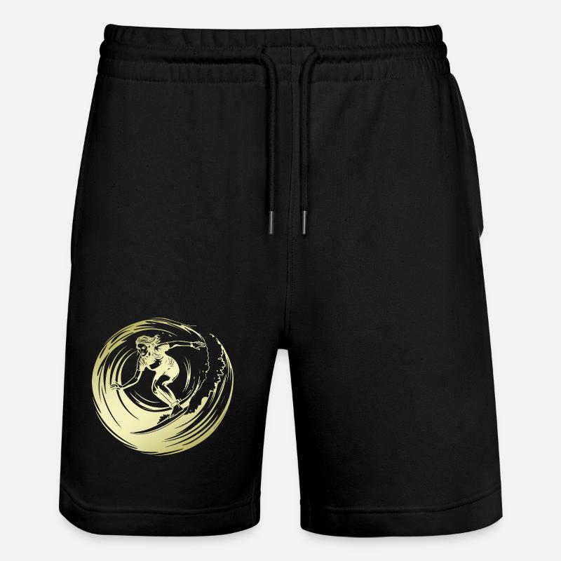 Silhouette de surfeur Surf - Short de jogging bio TRAINER Stanley/Stella unisexe - noir