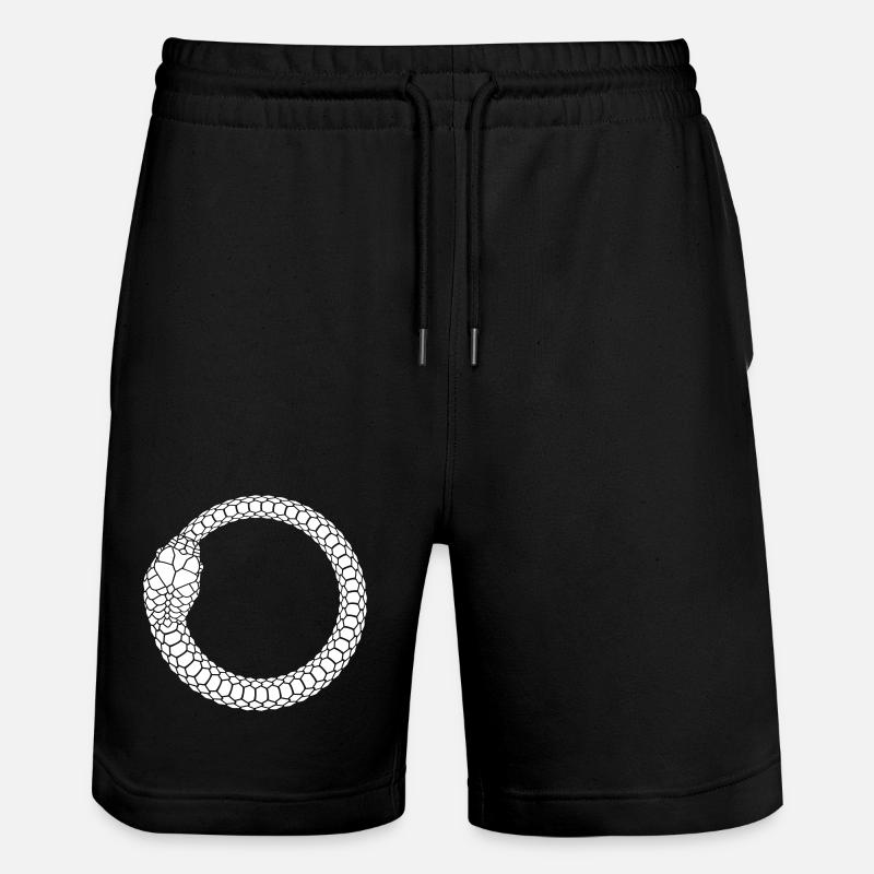 Ouroboros Snake Ring Circle - Stanley/Stella Trainer Unisex Organic Jogging Shorts - black