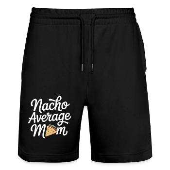 Nacho Maman Moyenne Drôle - Short de jogging bio TRAINER Stanley/Stella unisexe - noir - Devant - Nik (191cm) & Marisol (170cm)
