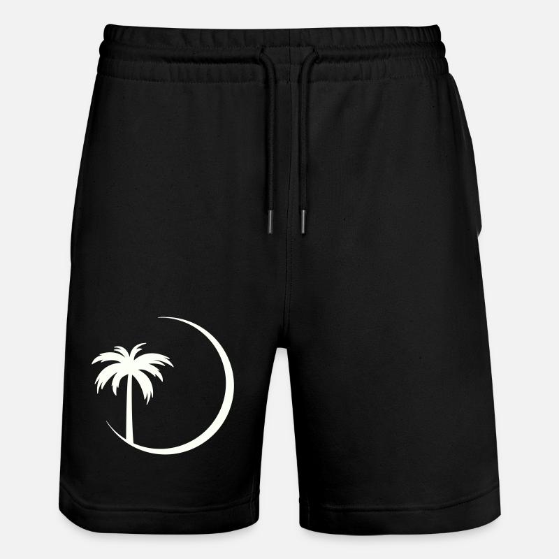 Silhouette du cercle de palmiers - Short de jogging bio TRAINER Stanley/Stella unisexe - noir